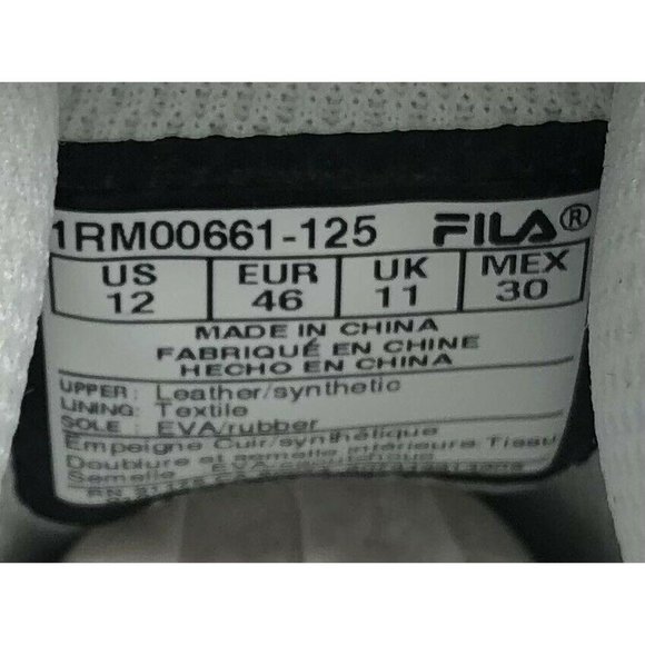 Fila Ray Tracer Shoes Men’s Size 11 and 12 - Picture 8 of 9